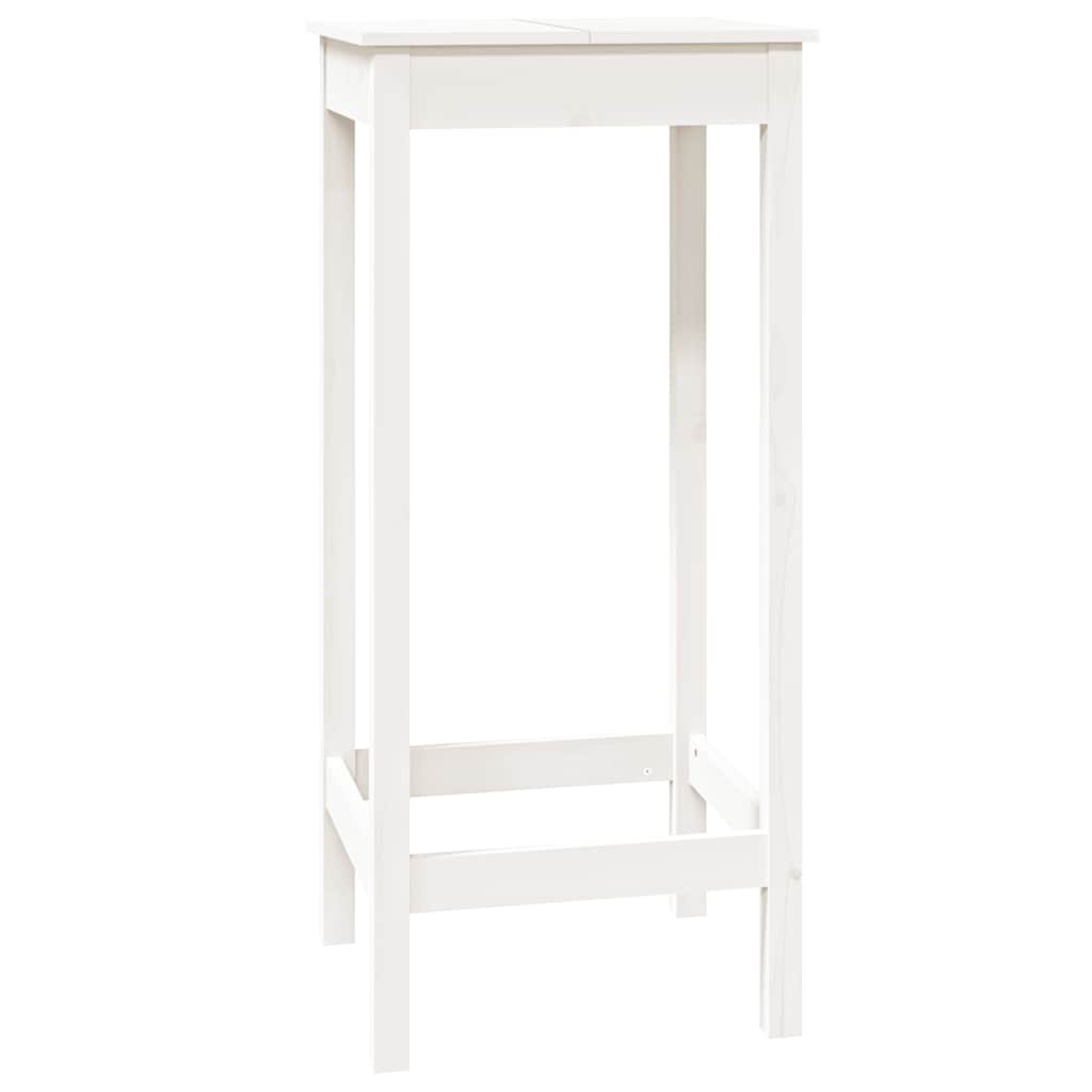 Bartisch Weiß 50x50x110 cm Massivholz Kiefer