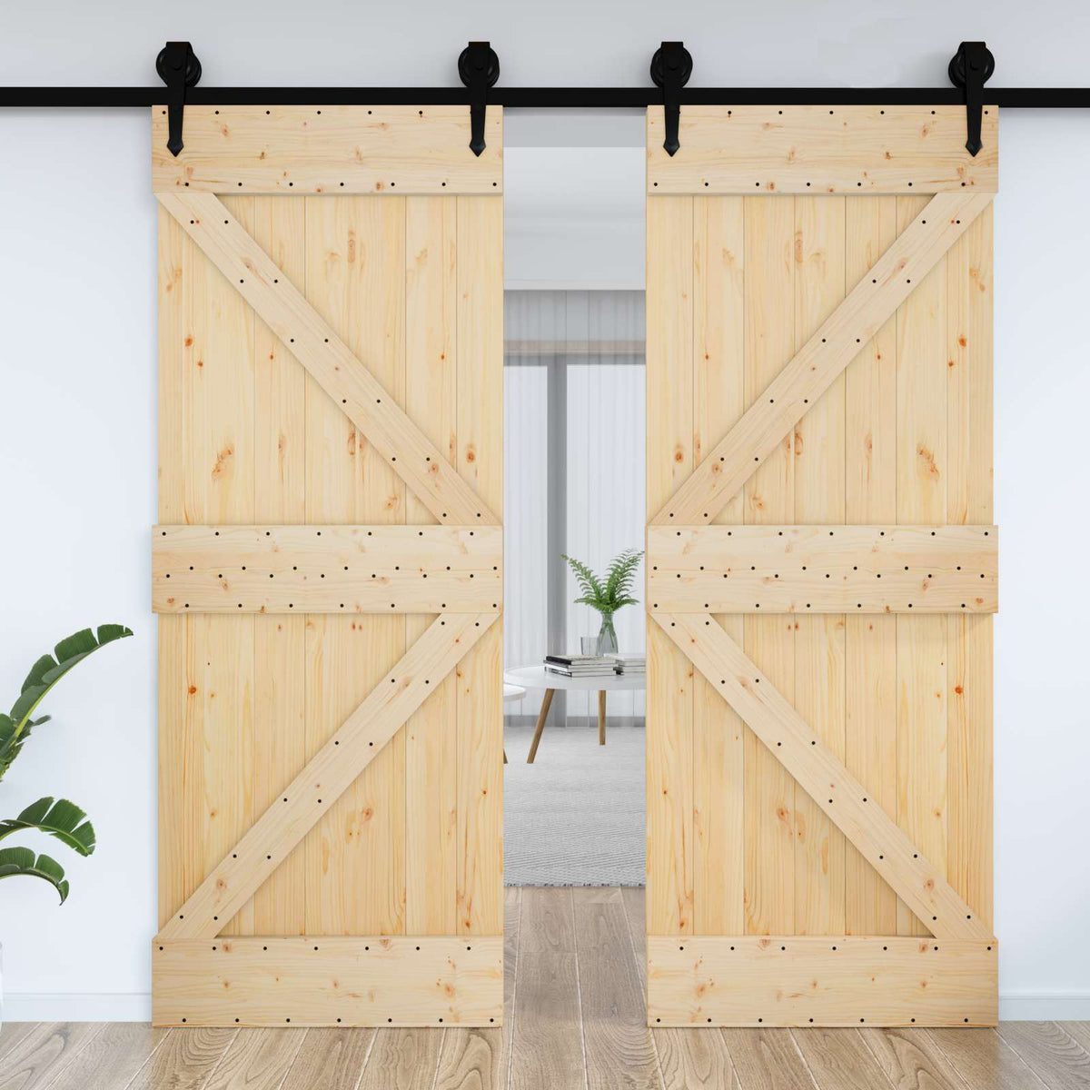 Tür NARVIK 95 x 210 cm Massivkiefer (Unbehandelt) Natur