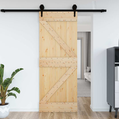 Tür NARVIK 95 x 210 cm Massivkiefer (Unbehandelt) Natur