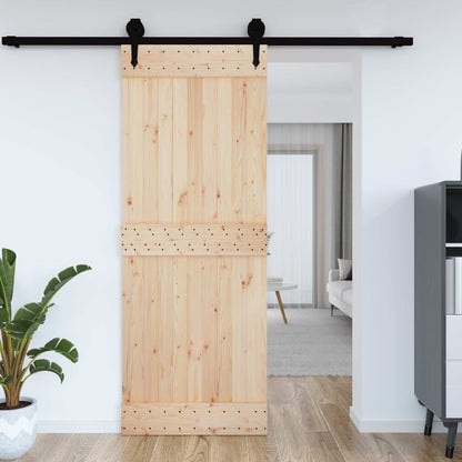 Glatte Tür NARVIK 85x210cm Massivkiefer (Unbehandelt) Natur