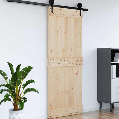 Glatte Tür NARVIK 90x210 cm Massivkiefer (Unbehandelt) Natur