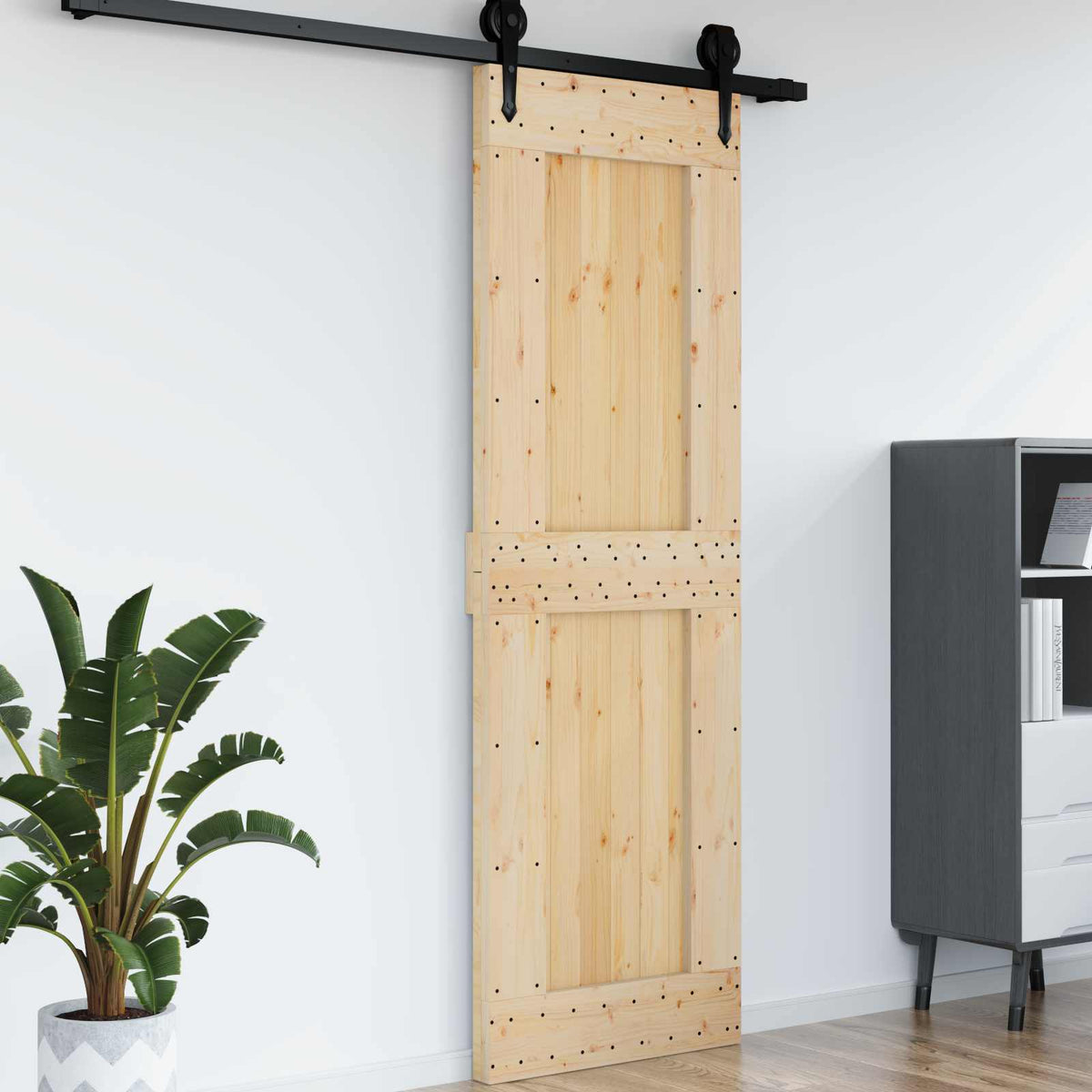 Schlichte Tür NARVIK 70x210cm Massivkiefer (Unbehandelt) Natur