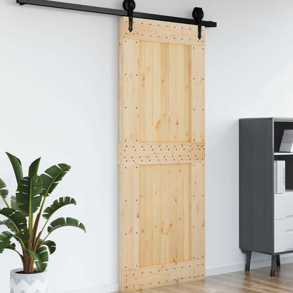 Schlichte Tür NARVIK 90x210 cm Massivkiefer (Unbehandelt) Natur