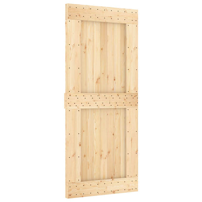 Schlichte Tür NARVIK 90x210 cm Massivkiefer (Unbehandelt) Natur