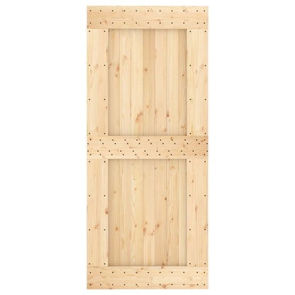 Schlichte Tür NARVIK 90x210 cm Massivkiefer (Unbehandelt) Natur