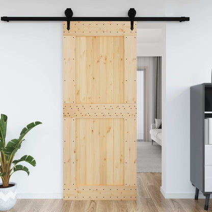 Tür NARVIK 95 x 210 cm Massivkiefer (Unbehandelt) Natur