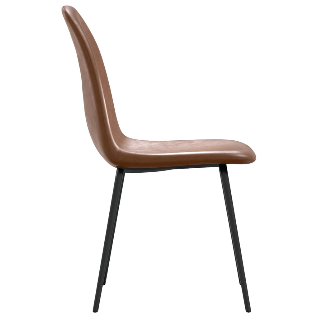 Esszimmerstühle 4 Stk. 43,5x53,5x84cm Glänzend Braun Kunstleder