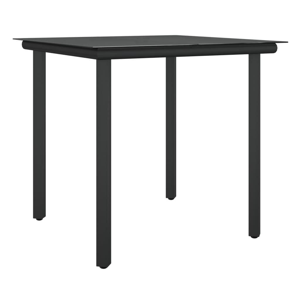 3-tlg. Garten-Essgruppe mit Kissen Poly Rattan und Stahl
