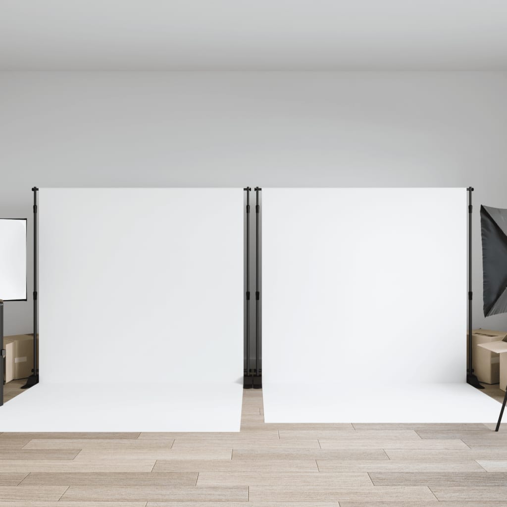 Hintergrundstative 2 Stk. Schwarz 305x243 cm Stahl