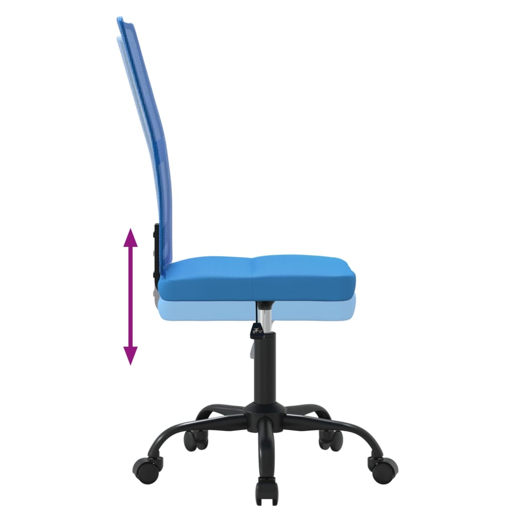 Bürostuhl Höhenverstellbar Blau Netzstoff