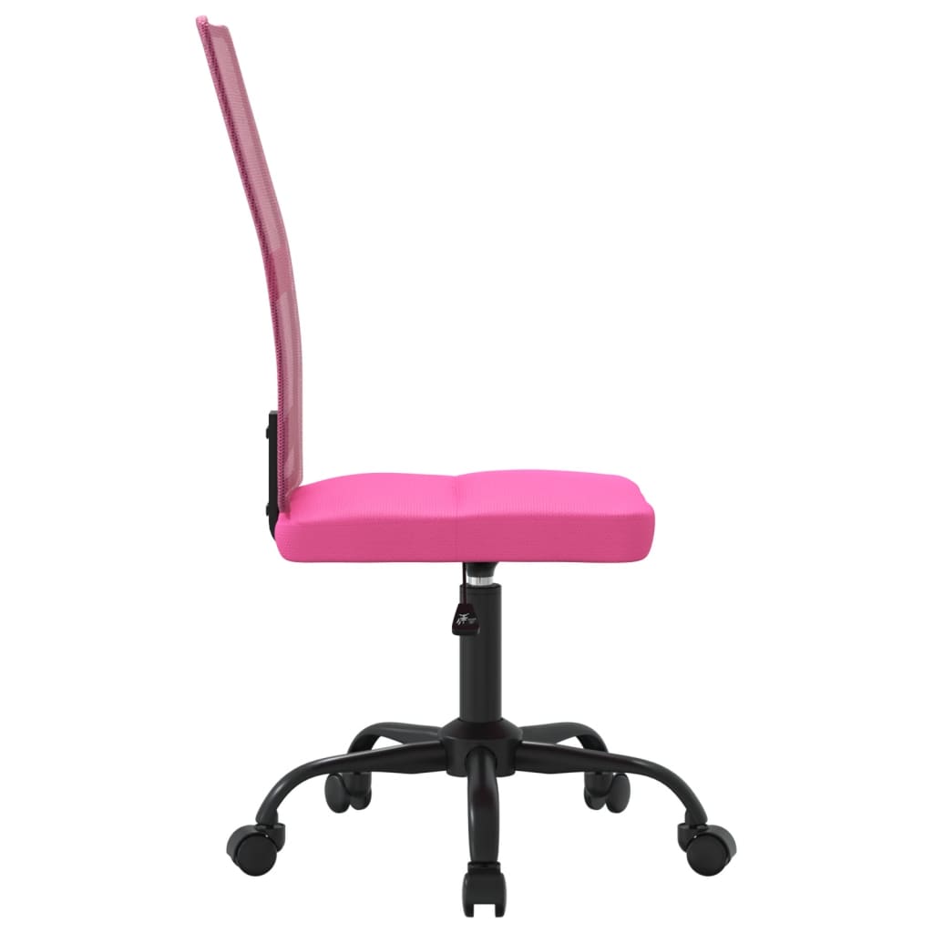Bürostuhl Höhenverstellbar Rosa Netzstoff