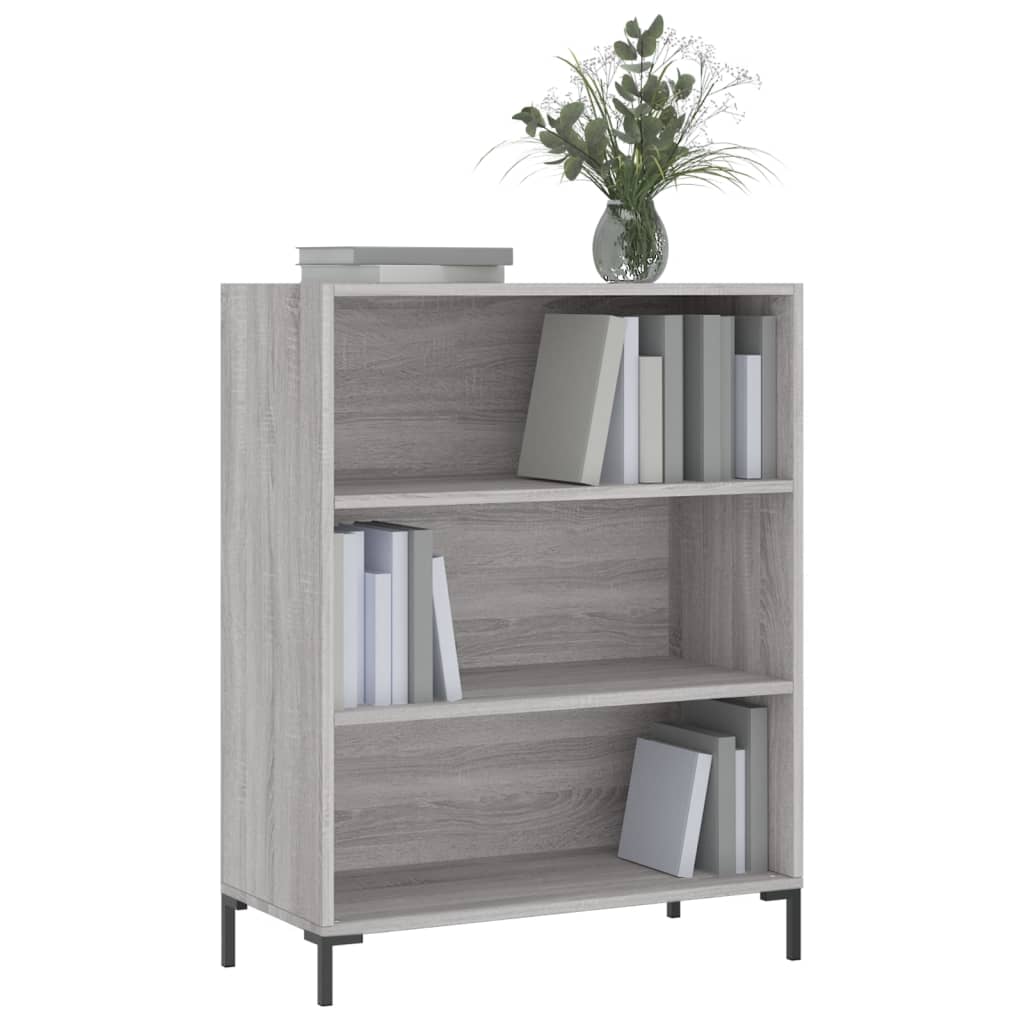 Bookshelf Grey Sonoma 69.5x32.5x90 cm Wood Material