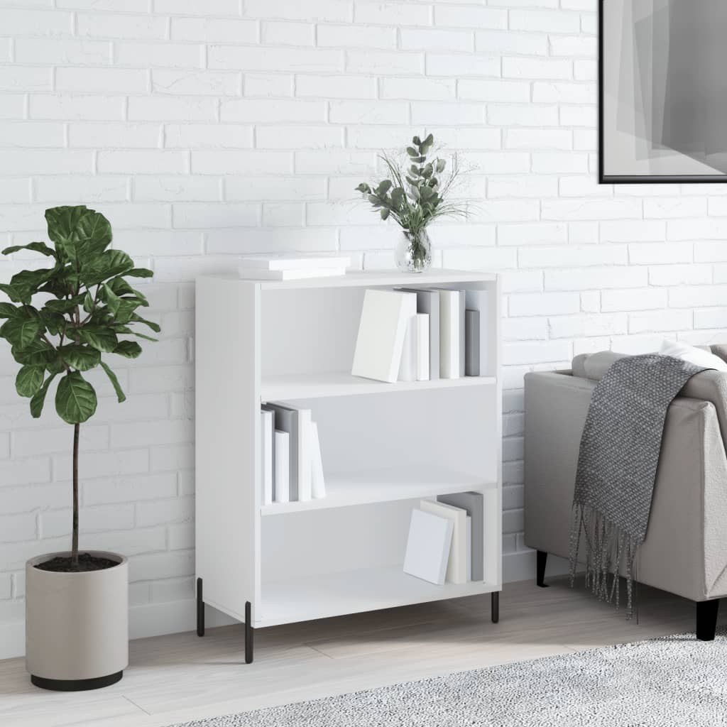 Shelving Unit White 69.5x32.5x90 cm Wood Material