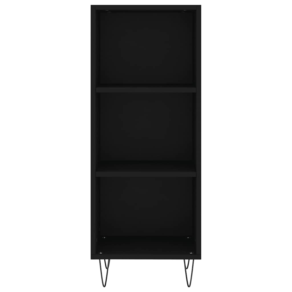 Sideboard Schwarz 34,5x32,5x90 cm Holzwerkstoff