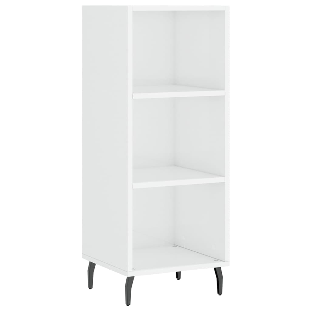 Sideboard Hochglanz-Weiß 34,5x32,5x90 cm Holzwerkstoff