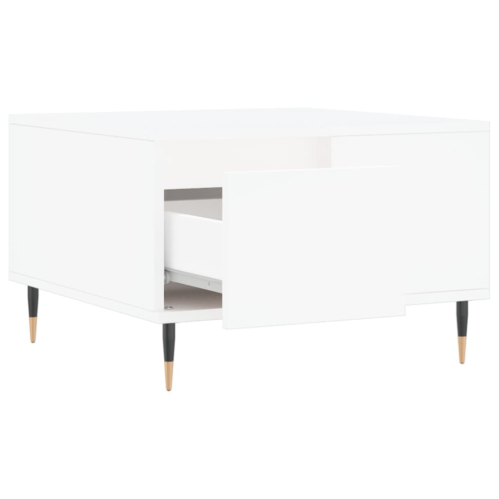 Coffee Table White 55x55x36.5 cm Wood Material