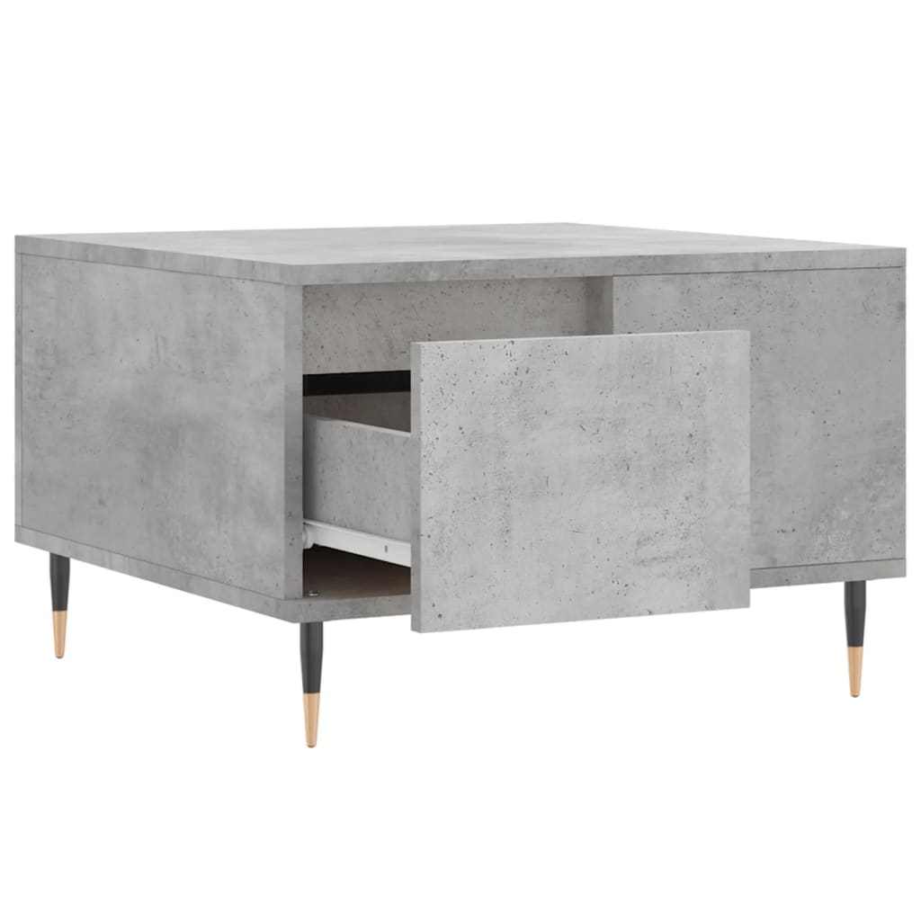 Table basse gris béton 55x55x36,5 cm en bois