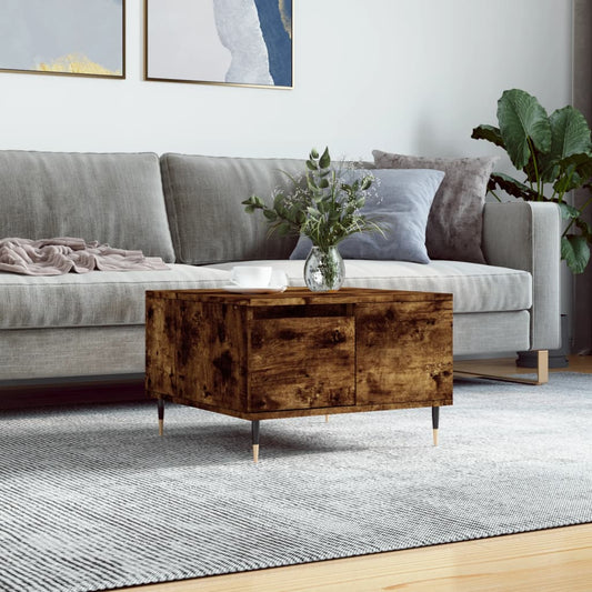 Coffee table smoked oak 55x55x36.5 cm wood material