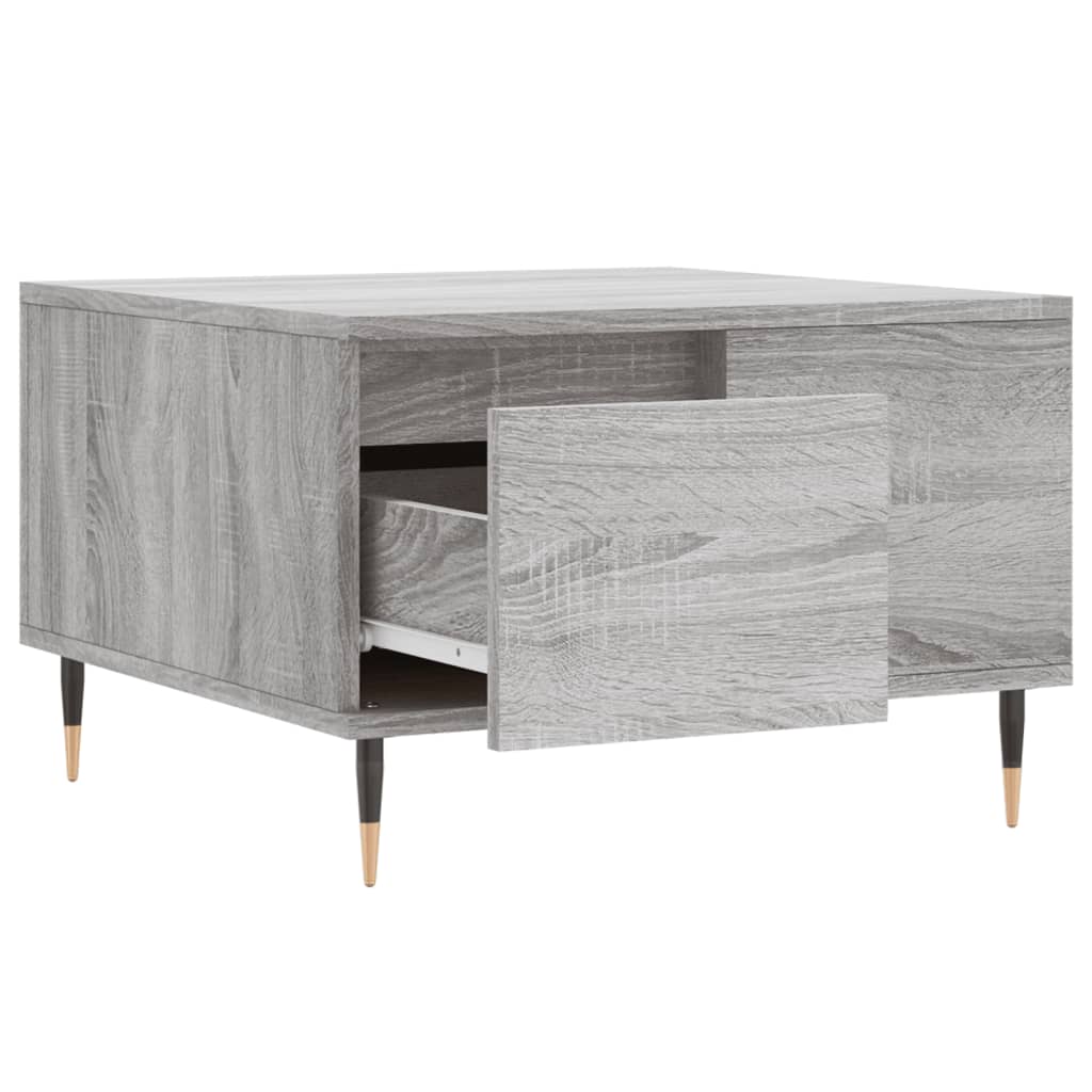 Table basse Sonoma grise 55x55x36,5 cm en bois