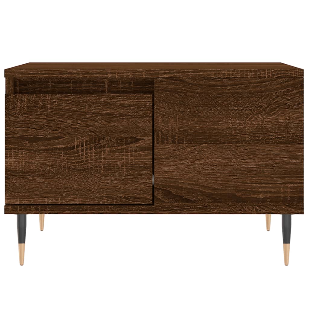 Table basse aspect chêne brun 55x55x36,5 cm en bois