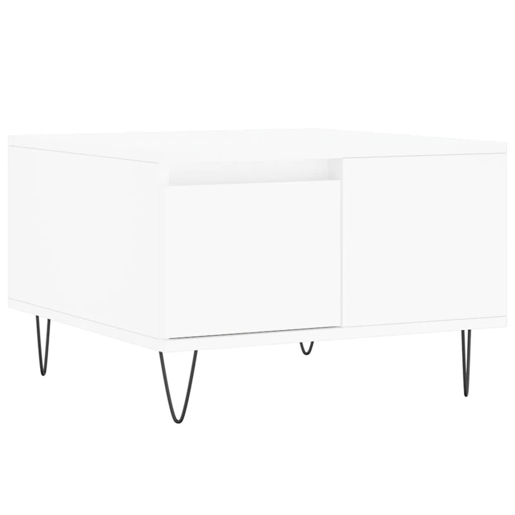 Coffee Table White 55x55x36.5 cm Wood Material