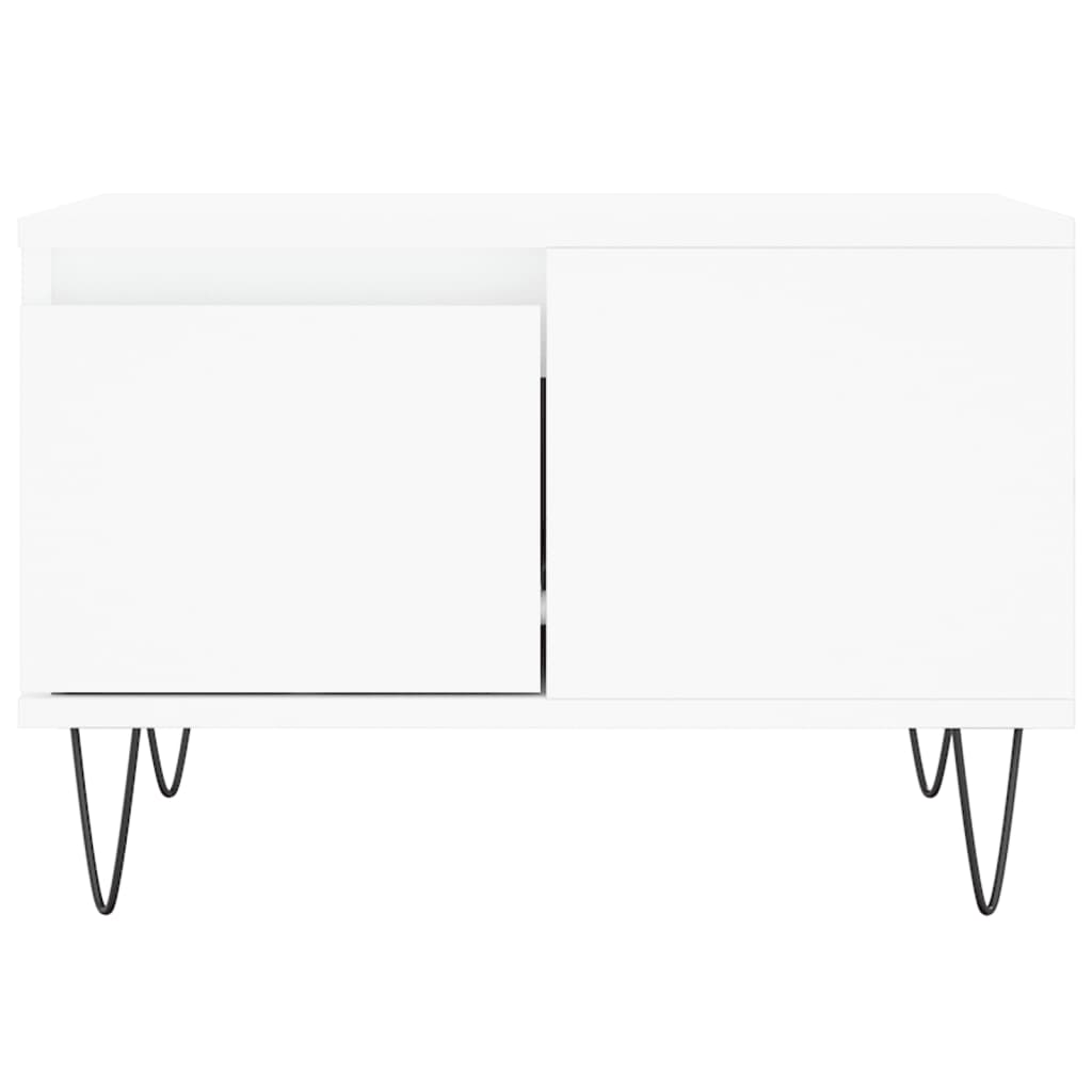 Coffee Table White 55x55x36.5 cm Wood Material