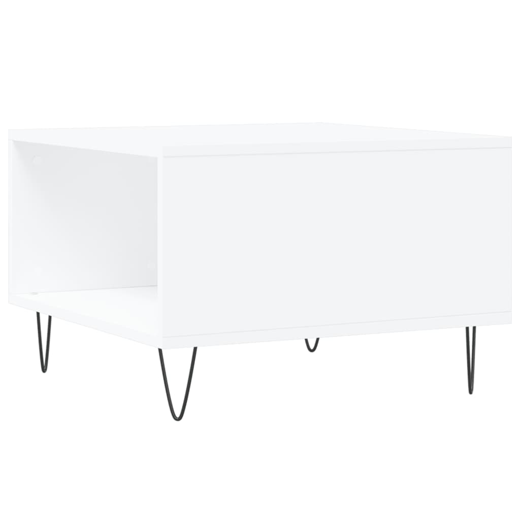 Coffee Table White 55x55x36.5 cm Wood Material