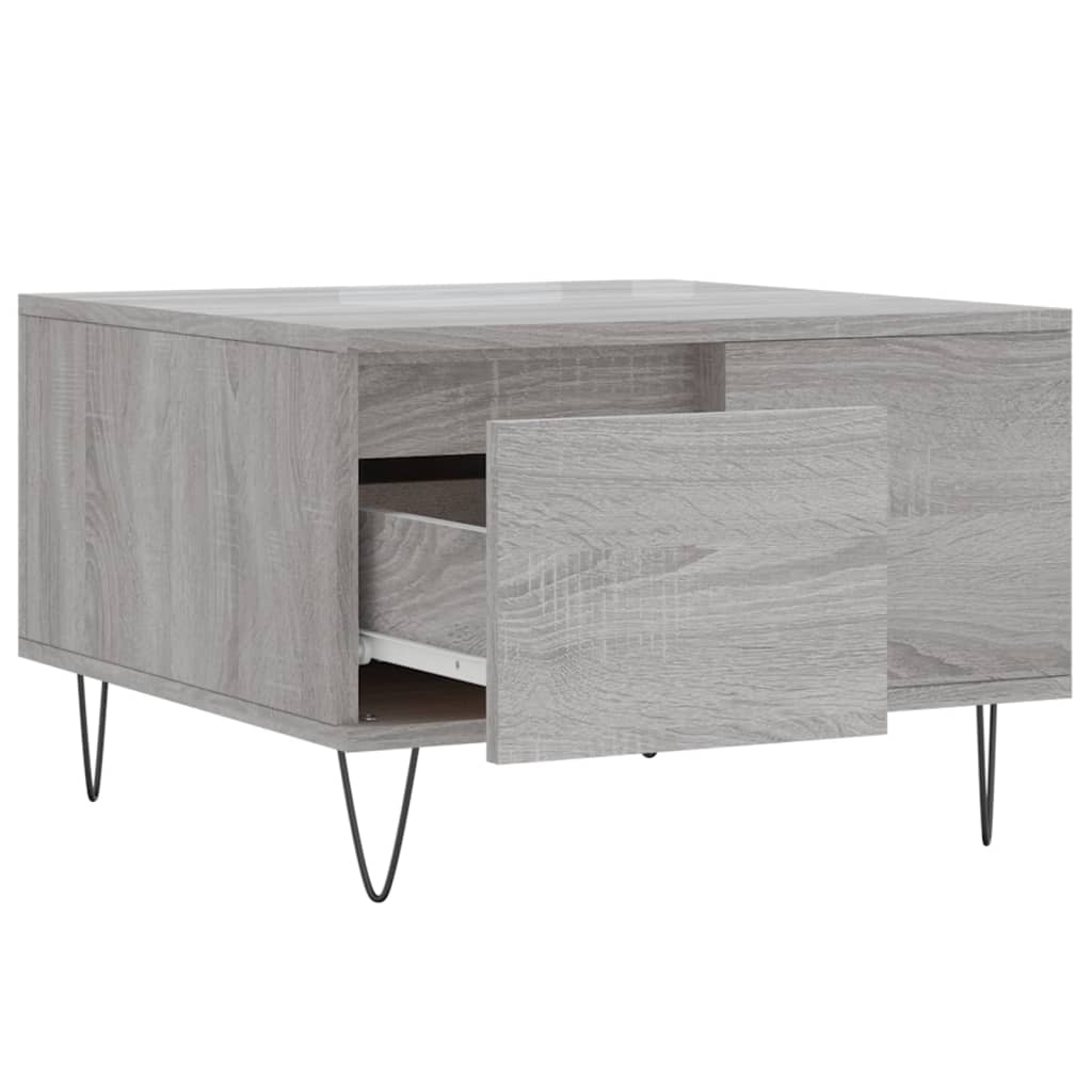 Table basse Sonoma grise 55x55x36,5 cm en bois