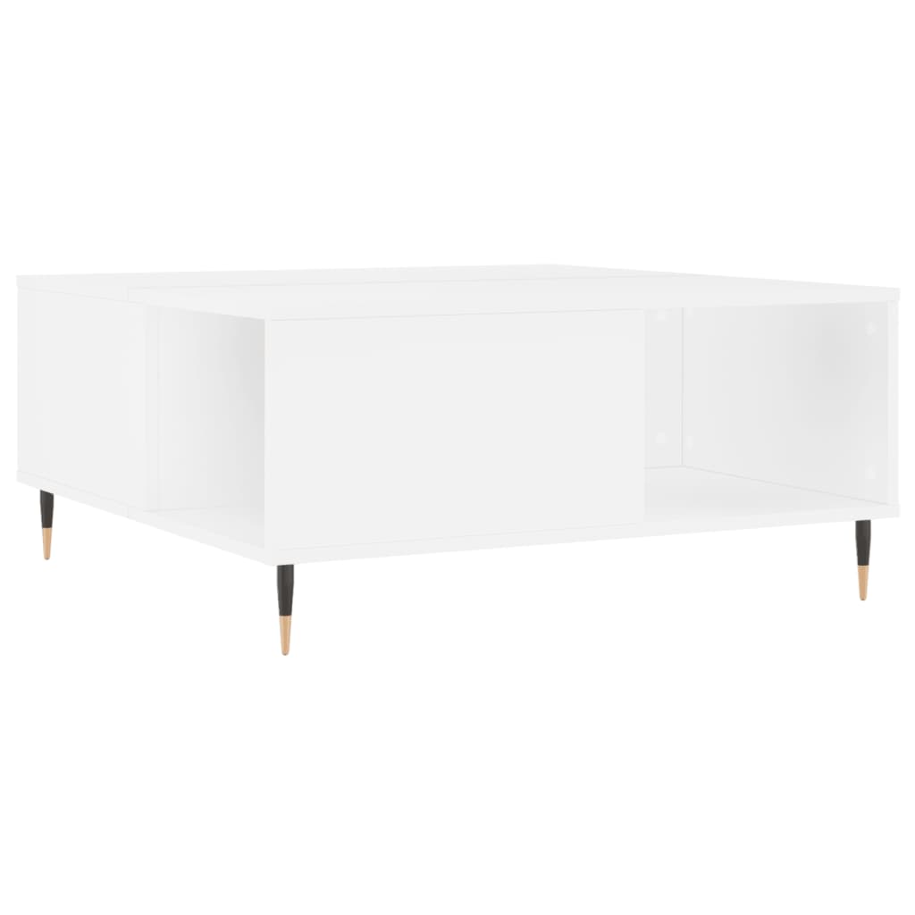 Table basse blanche 80x80x36,5 cm en bois