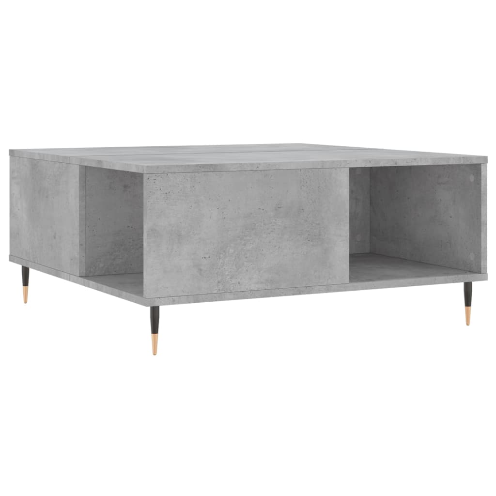 Table basse gris béton 80x80x36,5 cm en bois