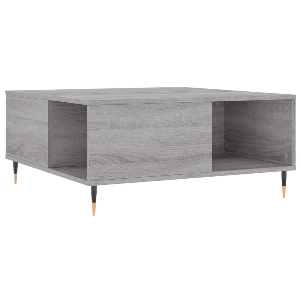 Table basse Sonoma grise 80x80x36,5 cm en bois