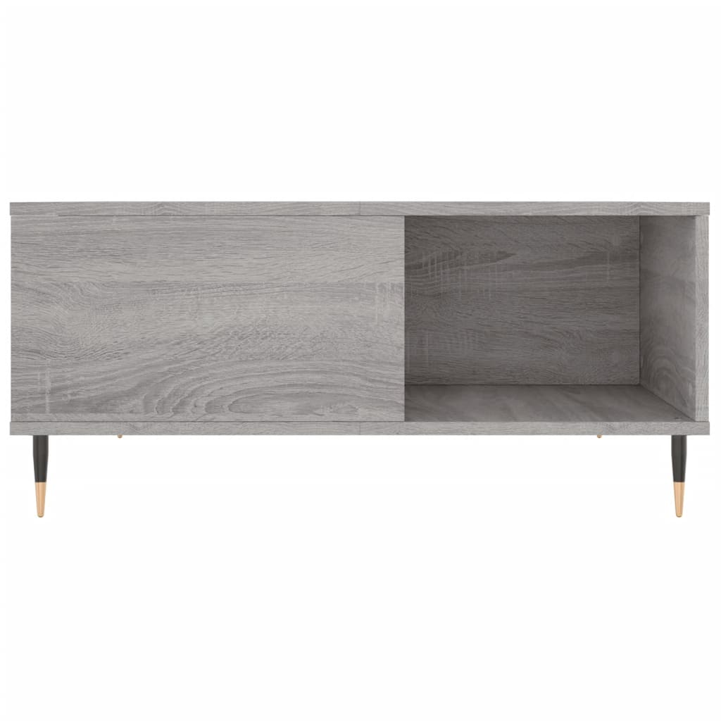 Table basse Sonoma grise 80x80x36,5 cm en bois