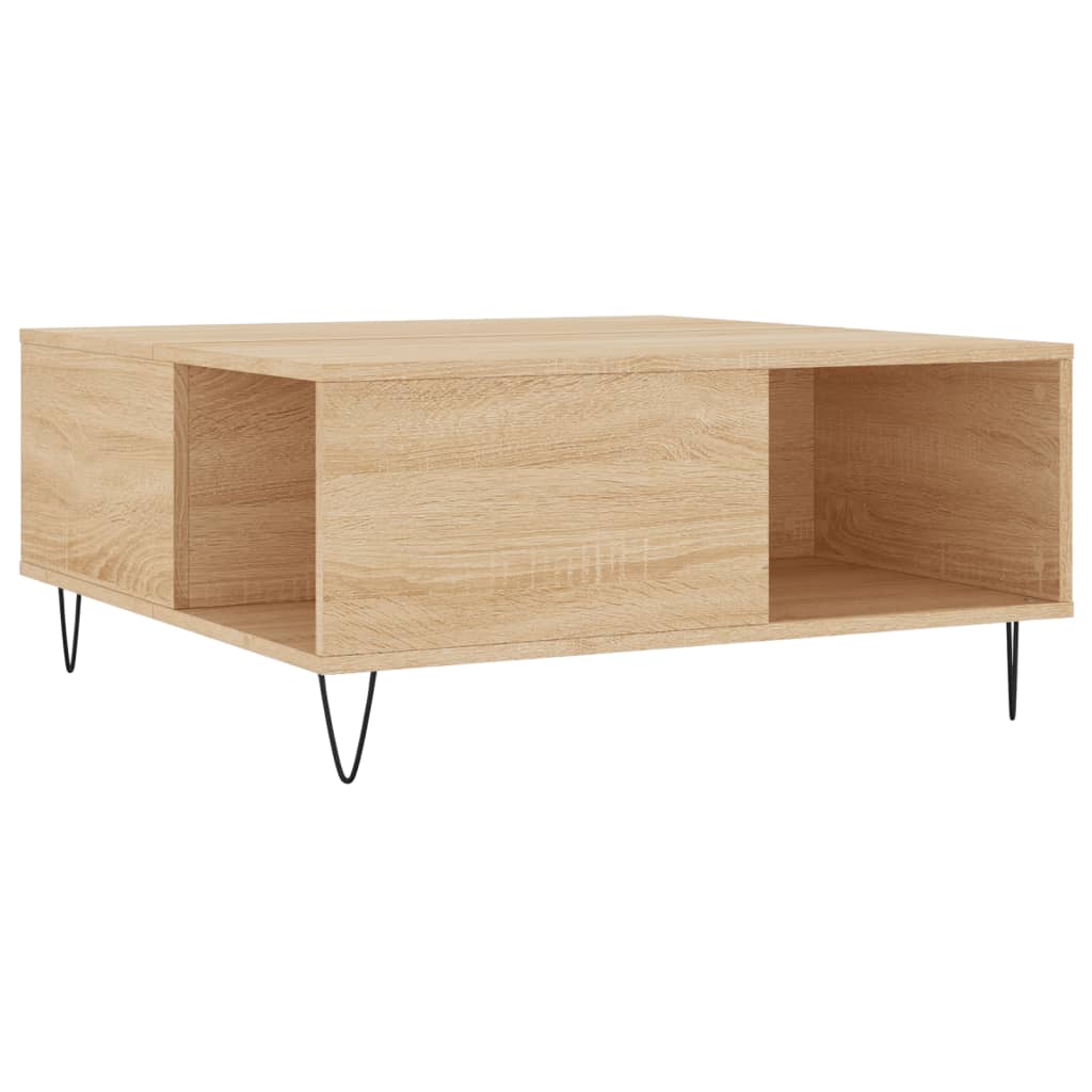 Table basse chêne Sonoma 80x80x36,5 cm matière bois