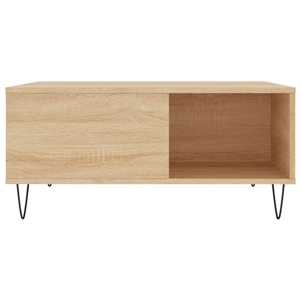 Table basse chêne Sonoma 80x80x36,5 cm matière bois