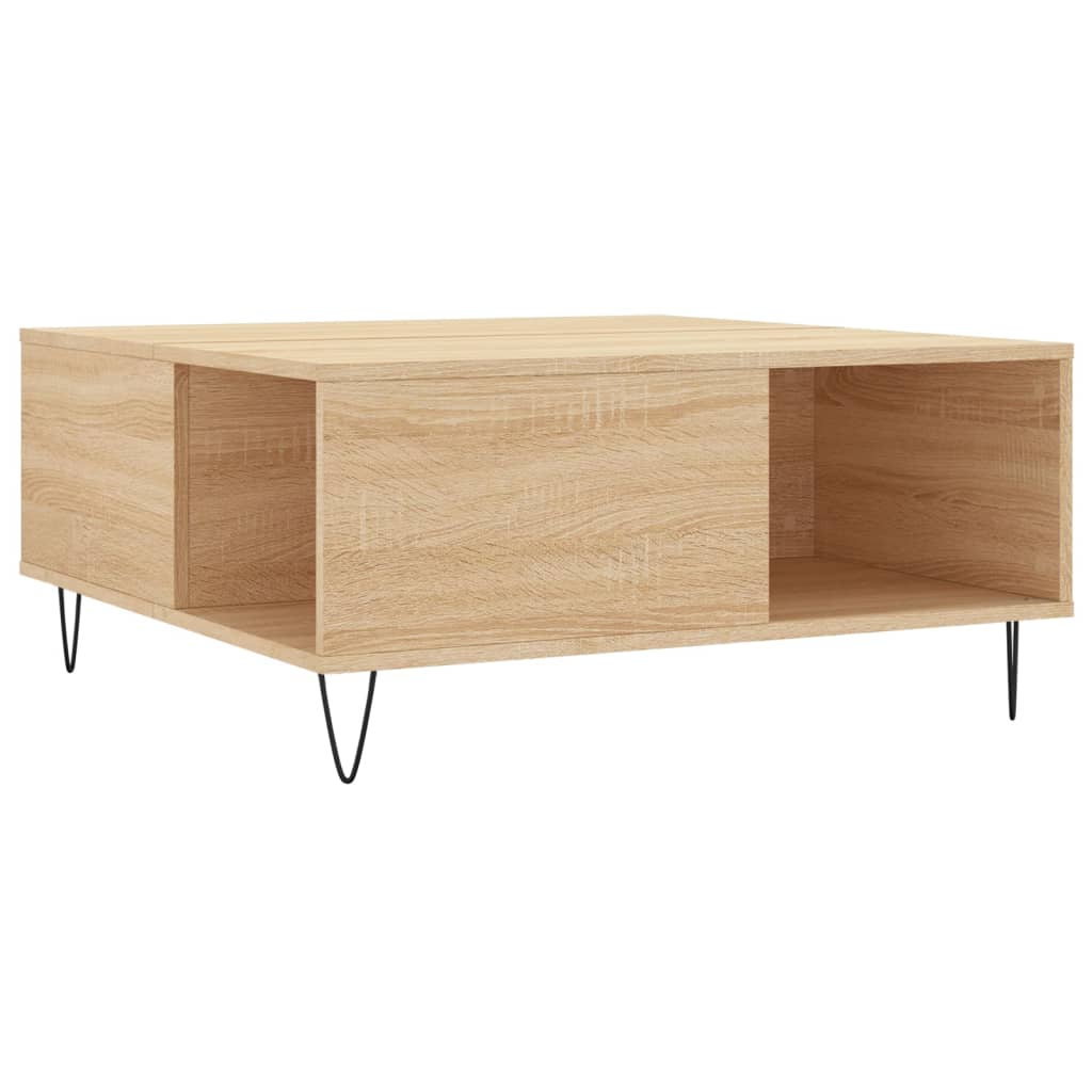 Table basse chêne Sonoma 80x80x36,5 cm matière bois