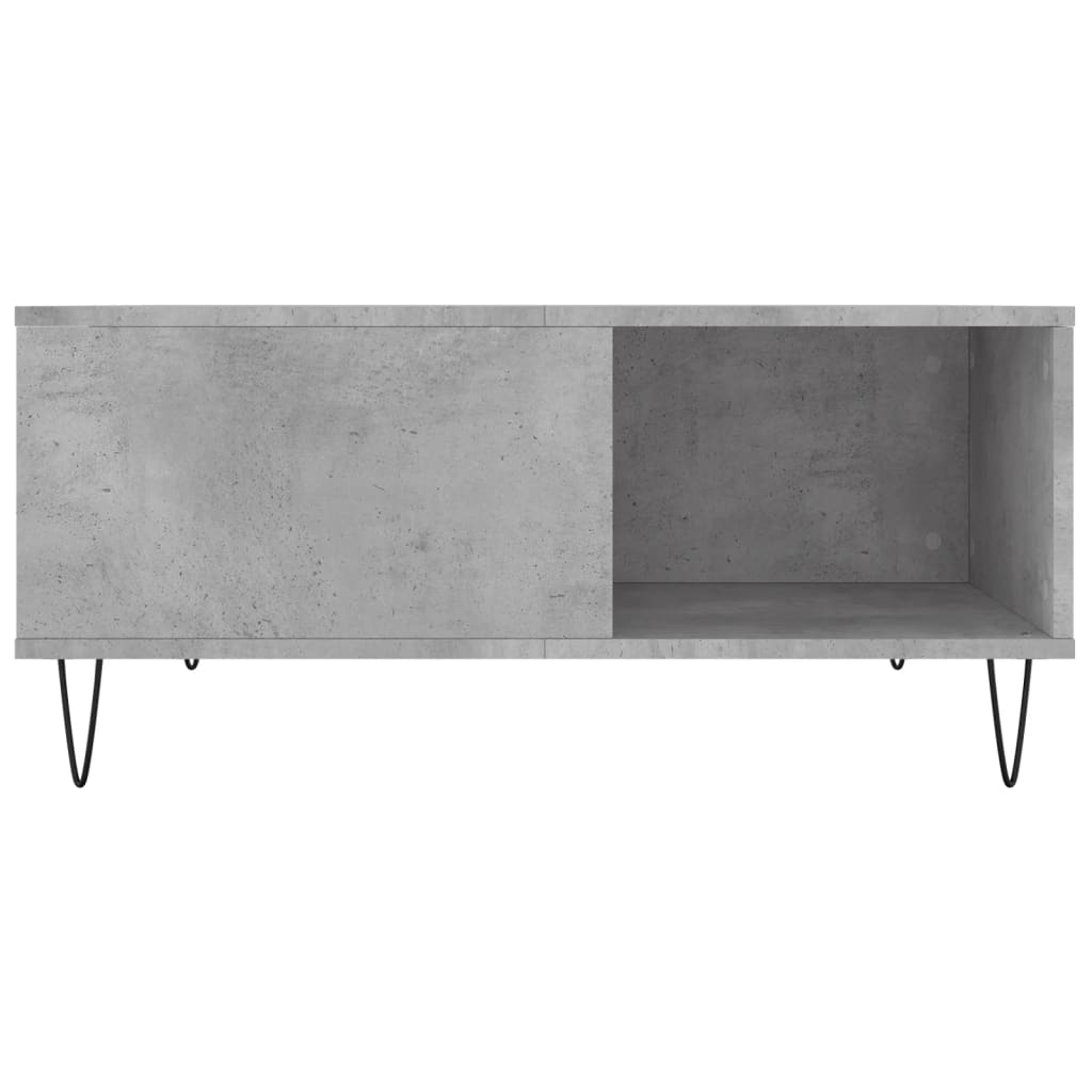 Table basse gris béton 80x80x36,5 cm en bois