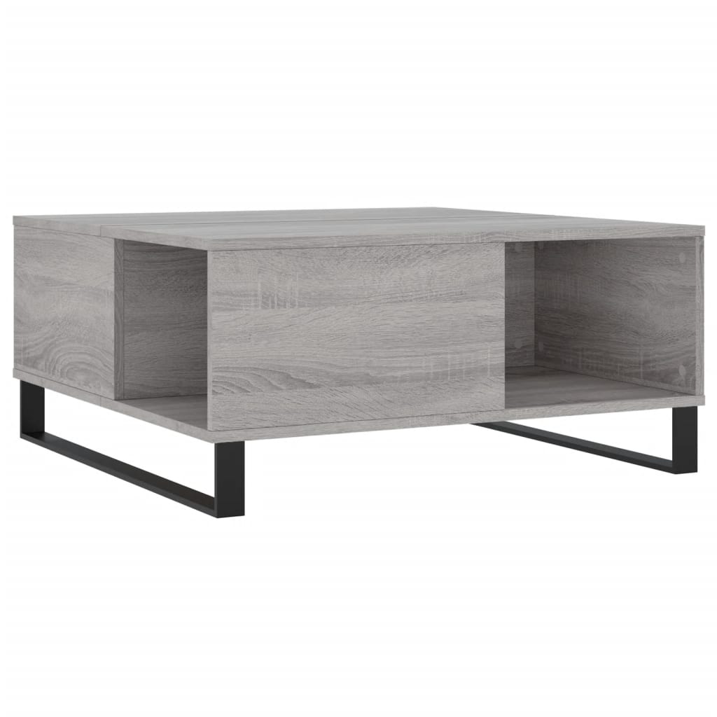 Table basse Sonoma grise 80x80x36,5 cm en bois