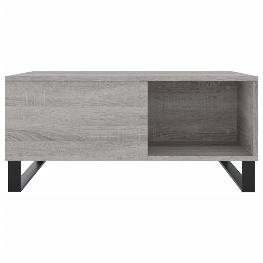 Table basse Sonoma grise 80x80x36,5 cm en bois