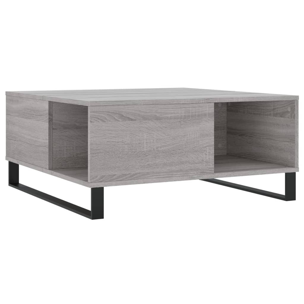 Table basse Sonoma grise 80x80x36,5 cm en bois
