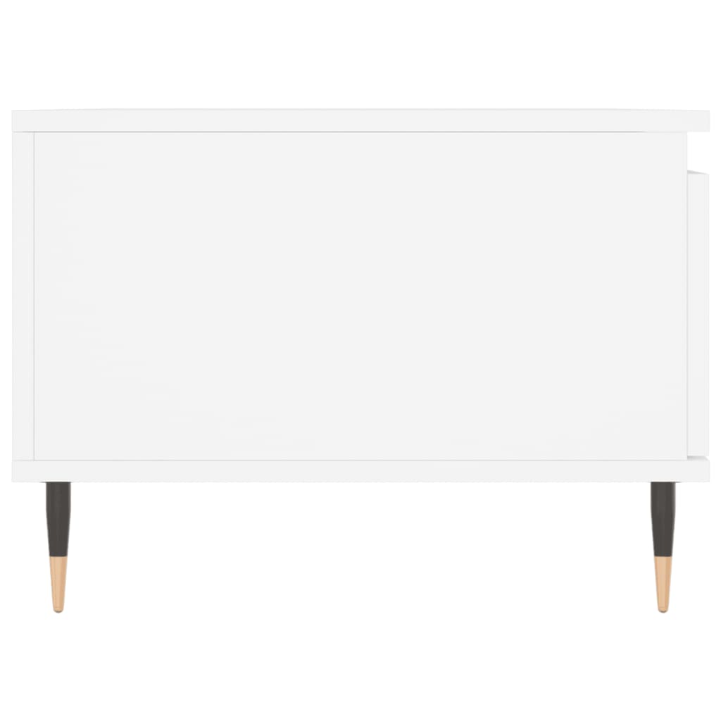 Table basse blanche 90x50x36,5 cm en bois