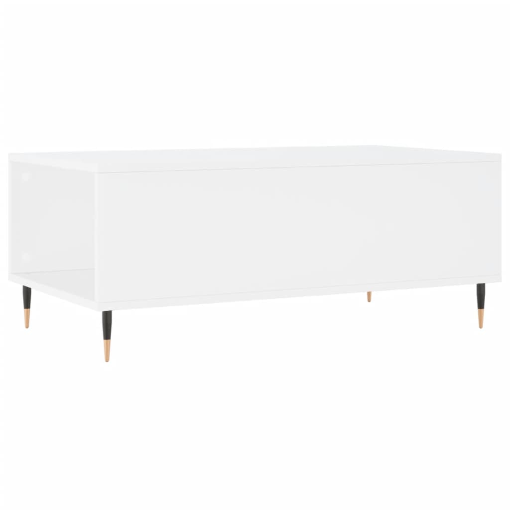 Table basse blanche 90x50x36,5 cm en bois