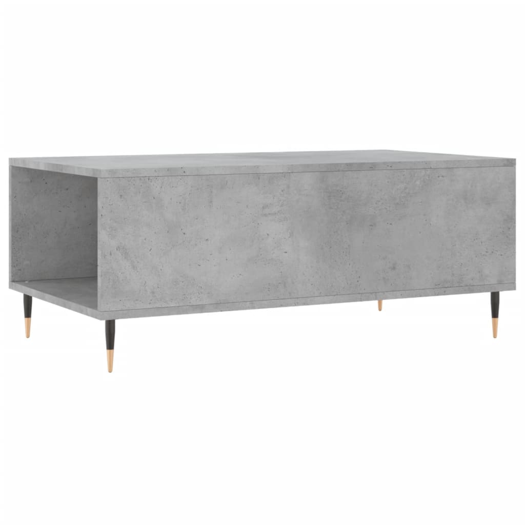 Table basse gris béton 90x50x36,5 cm en bois