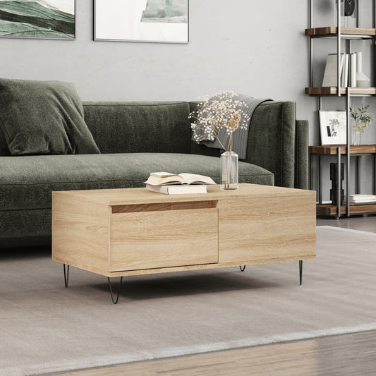 Coffee table Sonoma oak 90x50x36.5 cm wood material