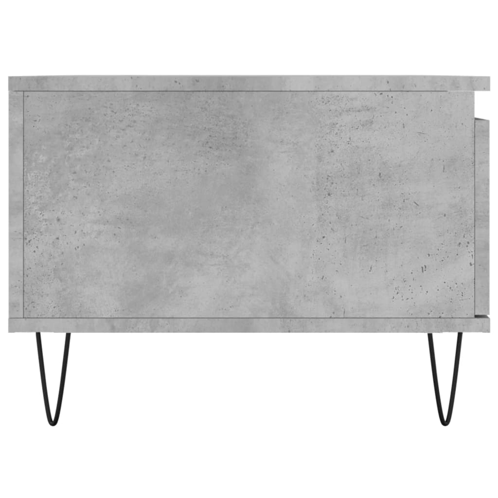 Table basse gris béton 90x50x36,5 cm en bois