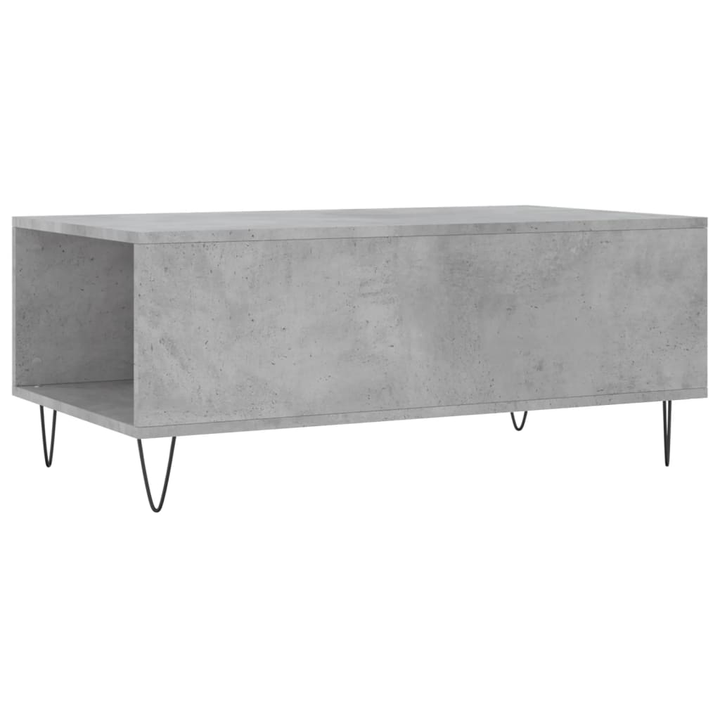 Table basse gris béton 90x50x36,5 cm en bois