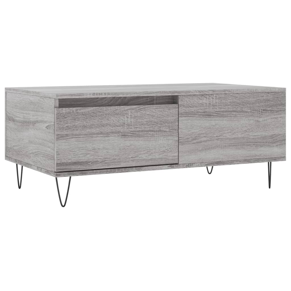 Table basse Sonoma grise 90x50x36,5 cm en bois