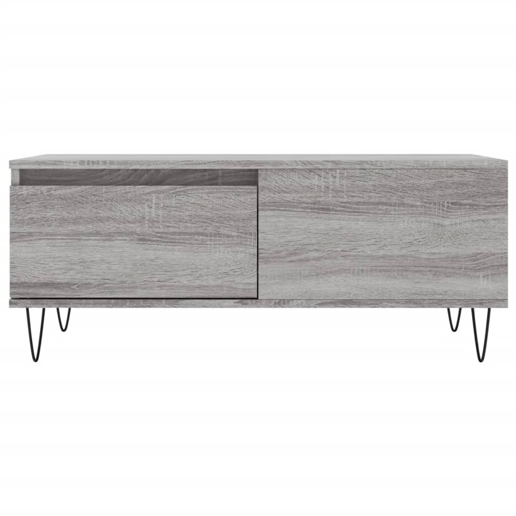 Table basse Sonoma grise 90x50x36,5 cm en bois
