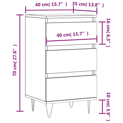 Sideboard Räuchereiche 40x35x70 cm Holzwerkstoff