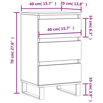 Sideboard Betongrau 40x35x70 cm Holzwerkstoff