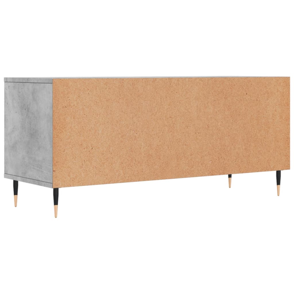 Meuble TV gris béton 100x34,5x44,5 cm en bois